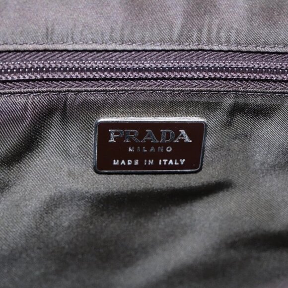 PRADA Business Bag Nylon Khaki Silver Auth bs16524 - Picture 13 of 16